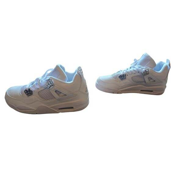 Air Jordan 4 Retro Pure Money White Men Size 8.5/ Women Size 10 (New W/O Box)